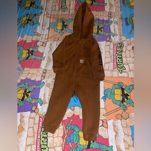 Carhartt Kids Brown Hooded suit